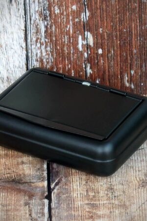 Tobacco Tin with Paper Holder – Matte Black